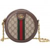 mini  round shoulder bag 550618 Dark Coffee.