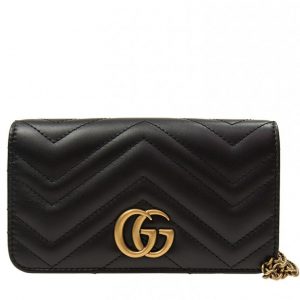 hand  Mini  Black Leather Cross Body Bag 488426 Black.