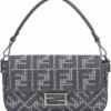Baguette FF Embroidered Shoulder Bag.