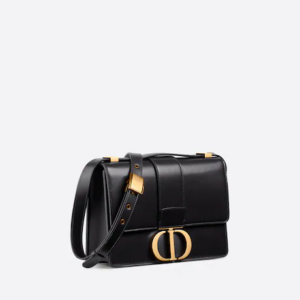 30 MONTAIGNE BAG Black Box Calfskin.