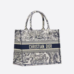 DIOR BOOK TOTE Blue Toile de  (36 x 27.5 x 16.5 cm).