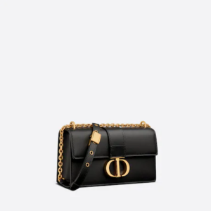 30 MONTAIGNE BAG WITH CHAIN Black Calfskin.
