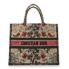 CHRISTIAN DIOR Large Broderie Dior Flowers Book Tote.