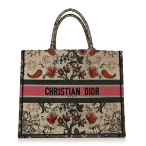 CHRISTIAN DIOR Large Broderie Dior Flowers Book Tote.