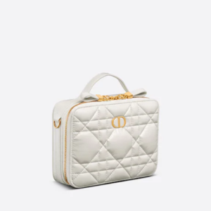 DIOR CARO BOX BAG Latte  Calfskin.