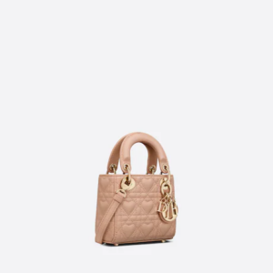 MICRO LADY DIOR BAG Pink  with Heart Motif.