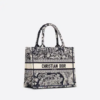 SMALL DIOR BOOK TOTE Blue Toile de  (26.5 x 21 x 14 cm).